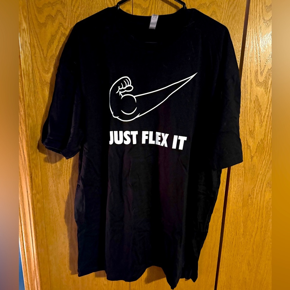 Flex comics. Funny work out t shirt. Nike